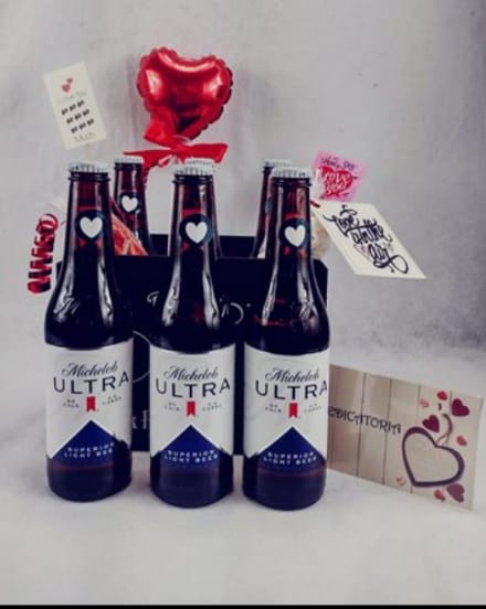 Regalo sorpresa de cerveza ultra Desayunito Corazón